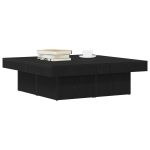 Mesa de Centro vidaXL Carvalho Preto Madeira 90*90*28 cm Durável - 2894168334