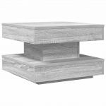 vidaXL Mesa de Centro Rotativa a 360 Graus 50x50x34,5 cm Sonoma Cinza - 2229159724