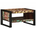 vidaXL Mesa de Centro Multicor 70x50x38 cm Madeira Maciça Recuperada - 2630263912
