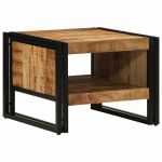 vidaXL Mesa de Centro 50x50x38 cm Madeira de Mangueira Áspera Maciça - 97514962