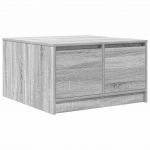 vidaXL Mesa de Centro com Gavetas 70,5x70x40 cm Sonoma Cinzento - 3986446236