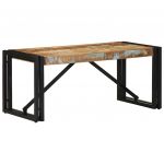 vidaXL Mesa de Centro Multicor 80x40x35 cm Madeira Maciça Recuperada - 1533256110