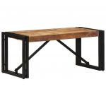 vidaXL Mesa de Centro 80x40x35 cm Madeira de Mangueira Áspera Maciça - 744788280