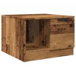 vidaXL Mesa de Centro 50x50x36 cm Derivados de Madeira Madeira Velha - 948430341
