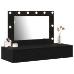 vidaXL Carvalho Preto Mdf 100 x 40 x 70 cm Mesa de Toucador Retangular - 3371961645