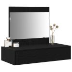 vidaXL Carvalho Preto Mdf, Vidro 83 x 40 x 70 cm Unidade de Toucador - 179502043