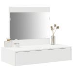 vidaXL Branco Mdf 83 x 40 x 70 cm Espelho Mesa de Maquiagem - 2699708015