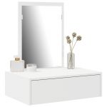 vidaXL Branco Mdf 60 x 40 x 70 cm Armazenamento Mesa de Toucador - 3644260043