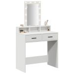 vidaXL Branco Compósito de Madeira 79 x 41 x 140 cm Mesa de Penteadeira - 3349656510