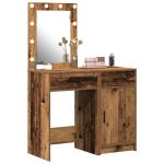 vidaXL Conjunto de 2 Madeira Antiga Espelho Mesa de Maquilhagem - 3822078307