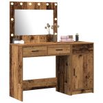 vidaXL Conjunto de 2 Madeira Velha Madeira Compacta Estantes - 854936071