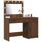 vidaXL Conjunto de 2 Carvalho Castanho Mdf e Vidro Médio - 2895241124
