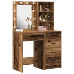 vidaXL Conjunto de 2 Madeira Antiga Madeira Compacto Highboard - 2161199230