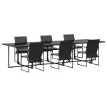 Conjunto de Jantar Ao Ar Livre vidaXL Conjunto de 7 Antracite - 2939515791