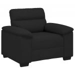 vidaXL Poltrona 60 cm Tecido Preto - 3636686145