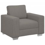 vidaXL Poltrona 60 cm Tecido Corduroy Cinzento-claro - 1245367945
