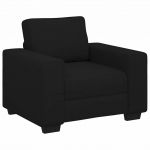 vidaXL Poltrona 60 cm Tecido Preto - 20425858