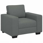 vidaXL Poltrona 60 cm Tecido Cinzento-escuro - 2441654547