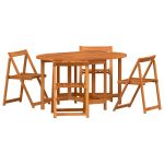 vidaXL Conjunto de Jantar de Jardim Butterfly da com 5 Peças Dobráveis em Madeira de Acácia Sólida - 2432188078