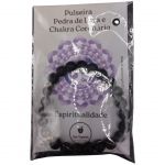 Pulseira Pedra de Lava e Chakra Coronario