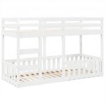 vidaXL Beliche 90x190 cm Madeira de Pinho Maciça Branco - 1581769923