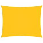 vidaXL Para-sol Estilo Vela Tecido Oxford Retangular 2x3 M Amarelo - 1486966113