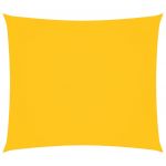 vidaXL Para-sol Estilo Vela Tecido Oxford Retangular 2x2,5 M Amarelo - 799440375