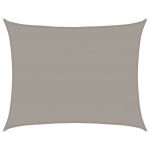 vidaXL Para-sol Estilo Vela Retangular 160 G/m² 6x8 M Pead Cinza-claro - 1846270484