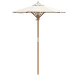 vidaXL Parasol de Jardim Branco Creme 150x210 cm de Bambu - 2931129661