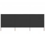 vidaXL Para-vento com 3 Painéis em Tecido 400x160 cm Antracite - 2285582567