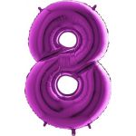 Grabo Balão Foil 40" nº 8 Roxo 1 un.