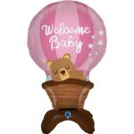 Grabo Balão Foil 38" Standup Welcome Baby Rosa 1 un.