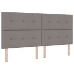 vidaXL Cabeceira Estofada com Botões Taupe 200 cm - 1352701050