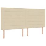 vidaXL Cabeceira Design Lines Creme 200 cm Tecido - 332431769