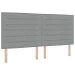 vidaXL Cabeceira Design Linhas Cinza Claro 200 cm Tecido - 2057389143