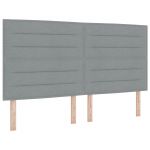 vidaXL Cabeceira Design Linhas Cinzento Claro 180 cm Tecido - 3557878164