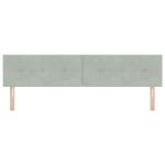 vidaXL Cabeceira Botão Almofadado Cinza Claro 200 cm Veludo - 3720123951