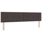 vidaXL Cabeceira com Botões e Estofada Castanho Escuro 200 cm - 3671151158