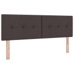 vidaXL Cabeceira Botonê Marrom Escuro 160 cm Tecido - 1512344288