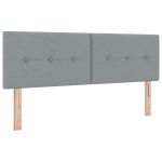 vidaXL Cabeceira Botões Estofada Cinza Claro 160 cm Tecido - 709787247