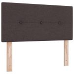 vidaXL Cabeceira com Botões Estofada Castanha 90 cm Tecido - 1229946738