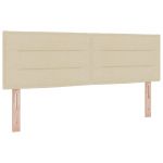 vidaXL Cabeceira Design Linhas Creme 160 cm Tecido - 2793632873