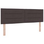 vidaXL Cabeceira Design Linhas Castanho 140 cm Tecido - 346519056