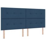 vidaXL Cabeceira Estofada com Botões Azul 200 cm Tecido - 3199137110