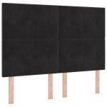 vidaXL Cabeceira Tufted Botões Preta 160 cm Veludo - 4243743579