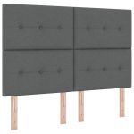 vidaXL Cabeceira Botão Estofada Cinza Escuro 160 cm Tecido - 1523601577