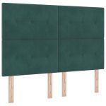 vidaXL Cabeceira Botão Almofadado Verde Escuro 140 cm Veludo - 1572705456