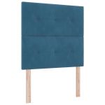vidaXL Cabeceira Botão Estofada Azul Escuro 80 cm Veludo - 1107319339