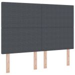 vidaXL Cabeceira Design Simples Cinza Escuro 160 cm Tecido de Veludo - 1092709118