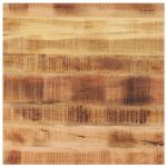 vidaXL Tampo de Mesa Quadrado 70x70x2,5 cm Mangueira Áspera Maciça - 3235785306
